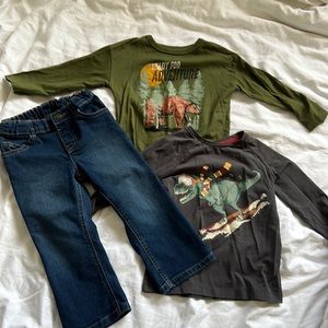 Set of 3T boys Jeans and long sleeve tees